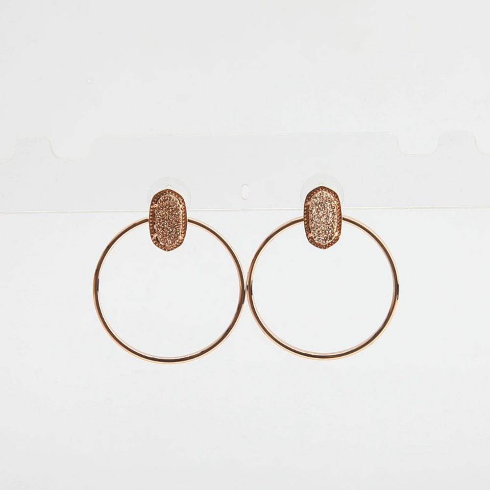 Kendra Scott Rose Gold Rose Quartz Cluster Stud Earrings